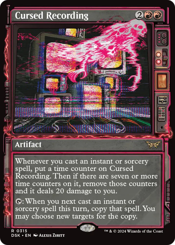 Cursed Recording (Showcase) [Duskmourn: House of Horror] - MTG Single