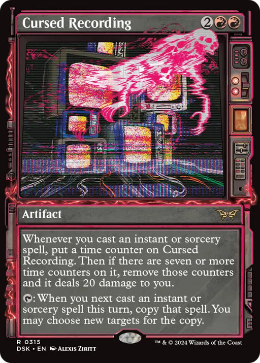 Cursed Recording (Showcase) [Duskmourn: House of Horror] - MTG Single