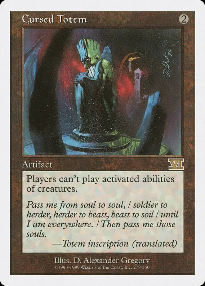 Cursed Totem [Classic Sixth Edition] - MTG Single