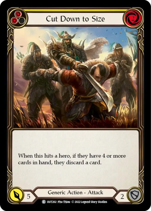 Cut Down to Size (Yellow) [Outsiders] Rainbow Foil - Flesh And Blood Single