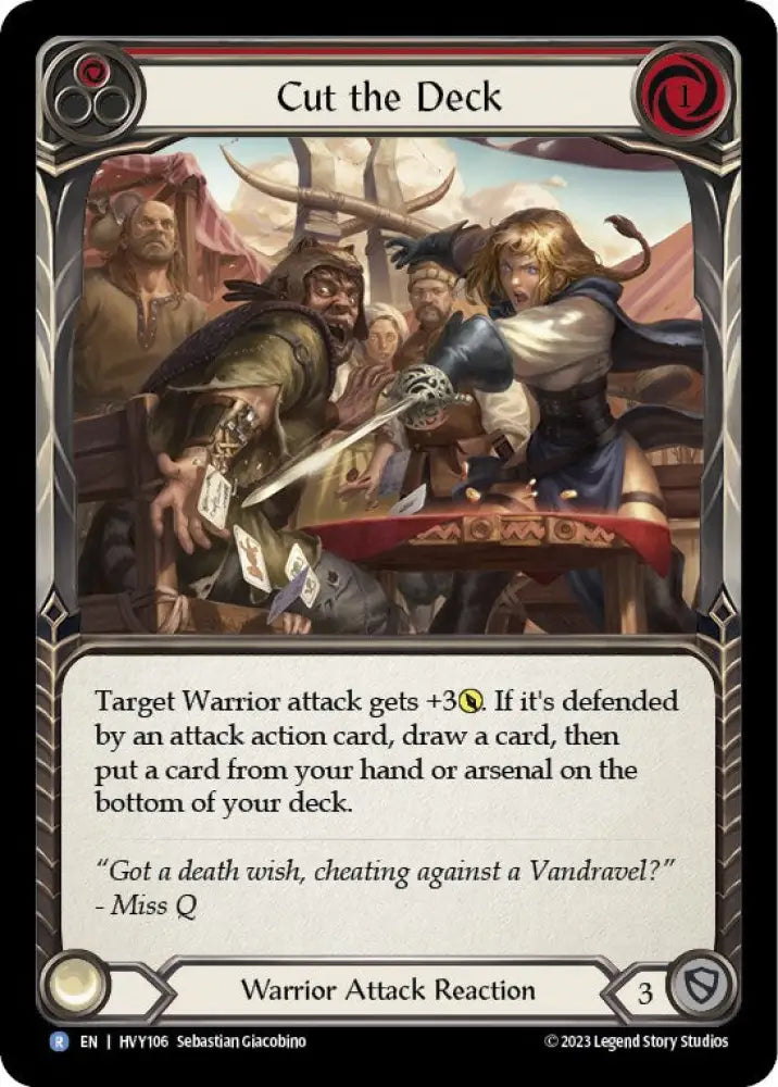 Cut the Deck (Red) [Heavy Hitters] Rainbow Foil - Flesh And Blood Single