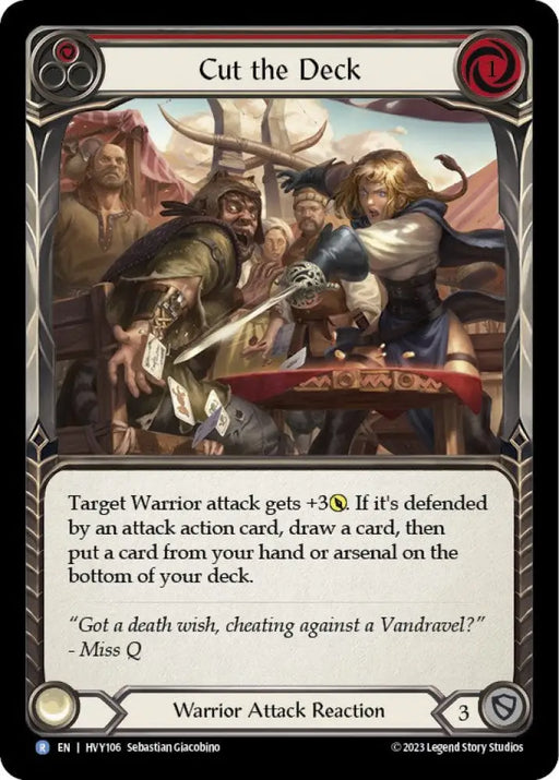 Cut the Deck (Red) [Heavy Hitters] Rainbow Foil - Flesh And Blood Single