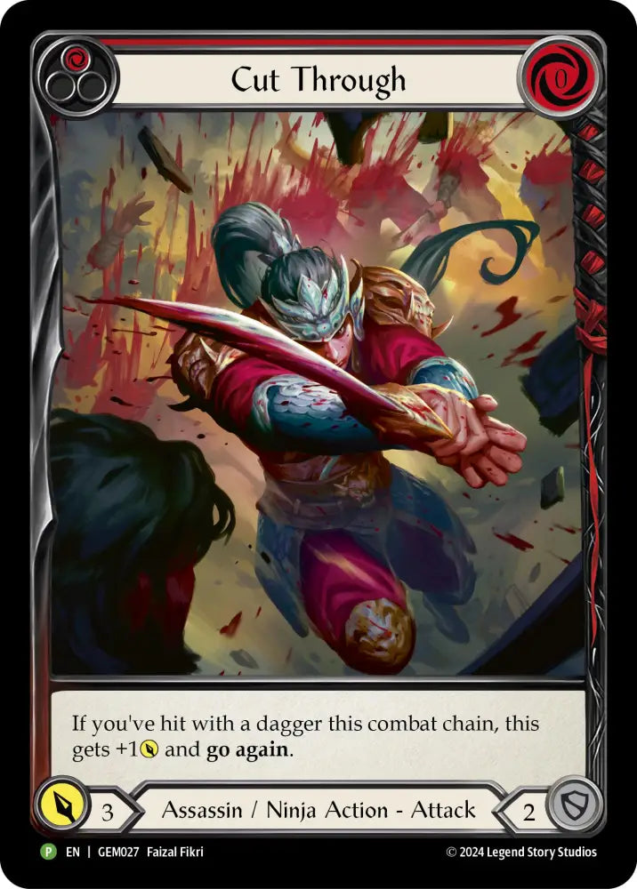 Cut Through (Red) [GEM027] (GEM Pack 1) Rainbow Foil - Flesh And Blood Single