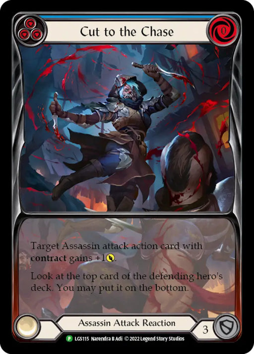 Cut to the Chase (Blue) [LGS115] (Promo) Rainbow Foil - Flesh And Blood Single