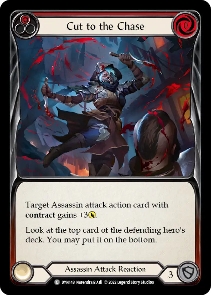 Cut to the Chase (Red) [Dynasty] Rainbow Foil - Flesh And Blood Single