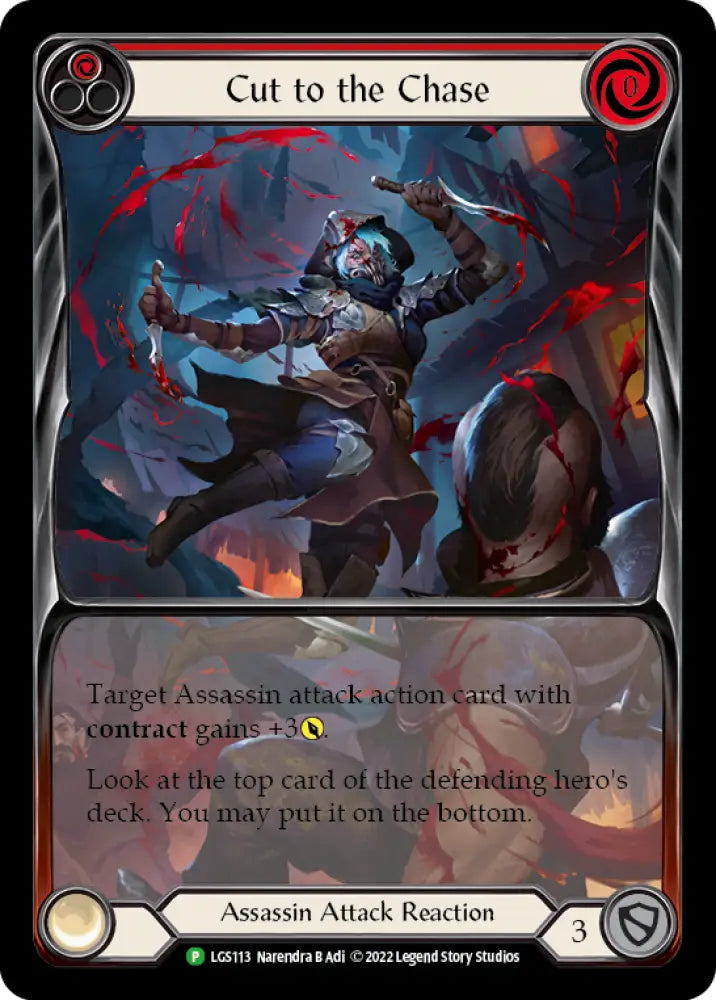 Cut to the Chase (Red) [LGS113] (Promo) Rainbow Foil - Flesh And Blood Single