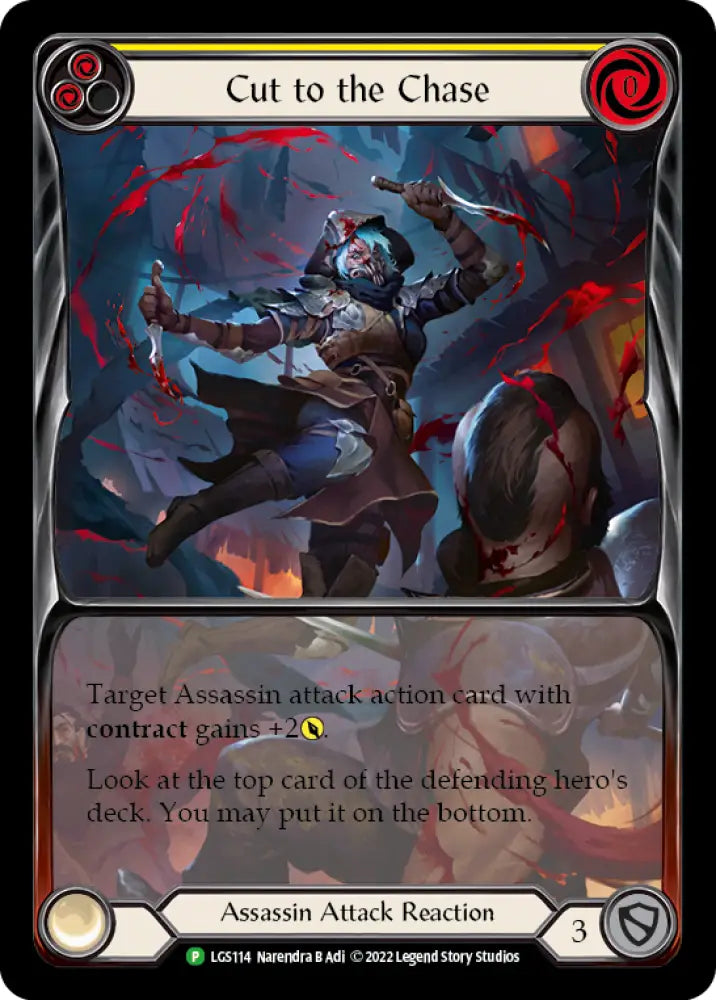 Cut to the Chase (Yellow) [LGS114] (Promo) Rainbow Foil - Flesh And Blood Single