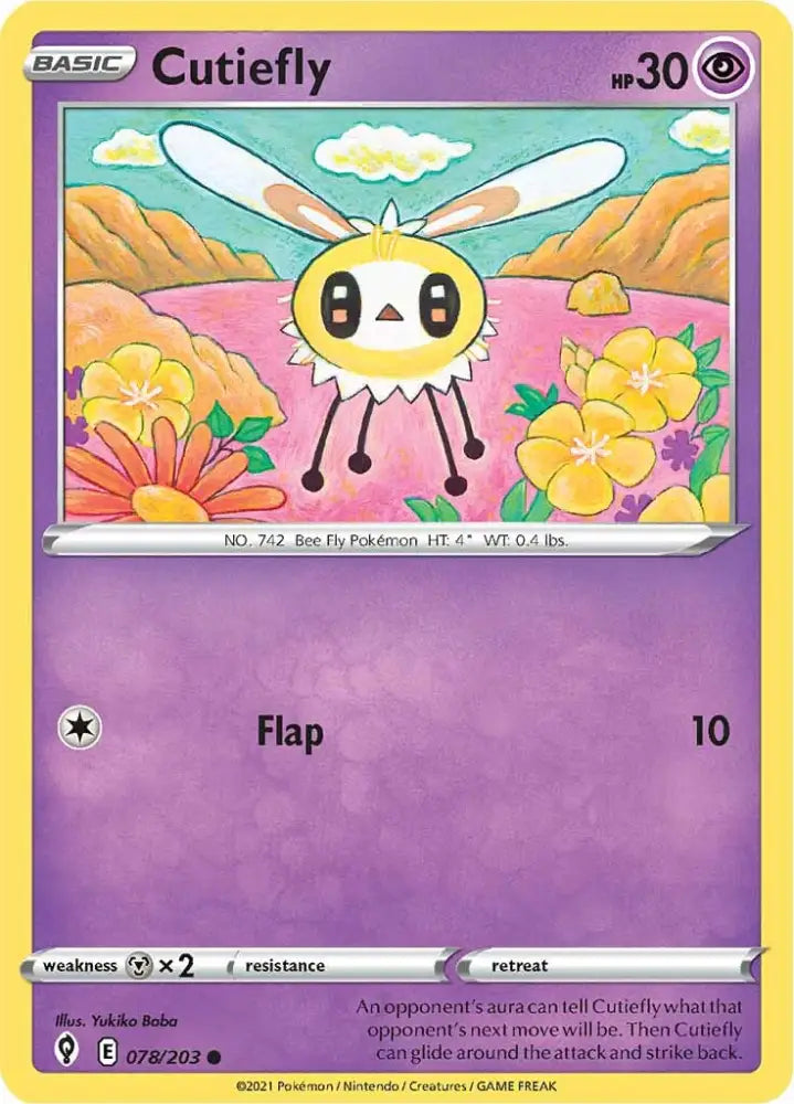Cutiefly (078/203) [Sword & Shield: Evolving Skies] - Pokemon Single
