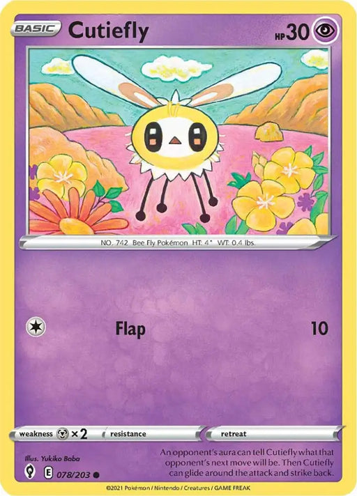 Cutiefly (078/203) [Sword & Shield: Evolving Skies] - Pokemon Single