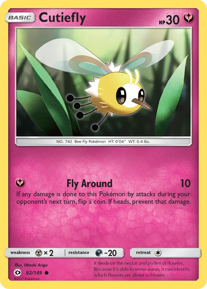 Cutiefly (92/149) [Sun & Moon: Base Set] - Pokemon Single