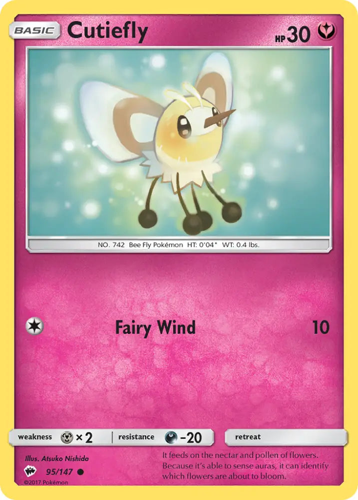 Cutiefly (95/147) [Sun & Moon: Burning Shadows] - Pokemon Single