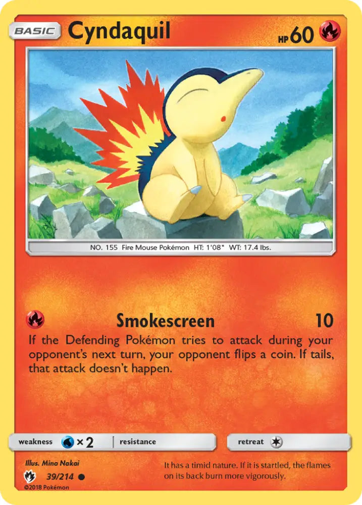 Cyndaquil (39/214) [Sun & Moon: Lost Thunder] - Pokemon Single