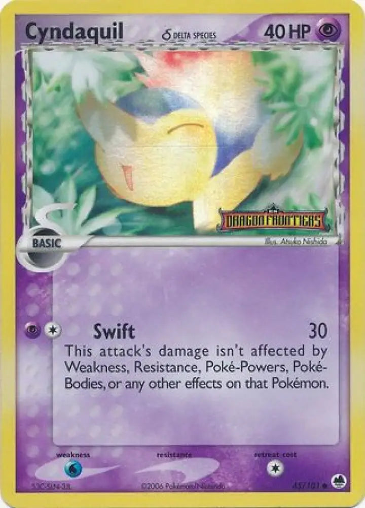 Cyndaquil (45/101) (Delta Species) (Stamped) [EX: Dragon Frontiers] - Pokemon Single