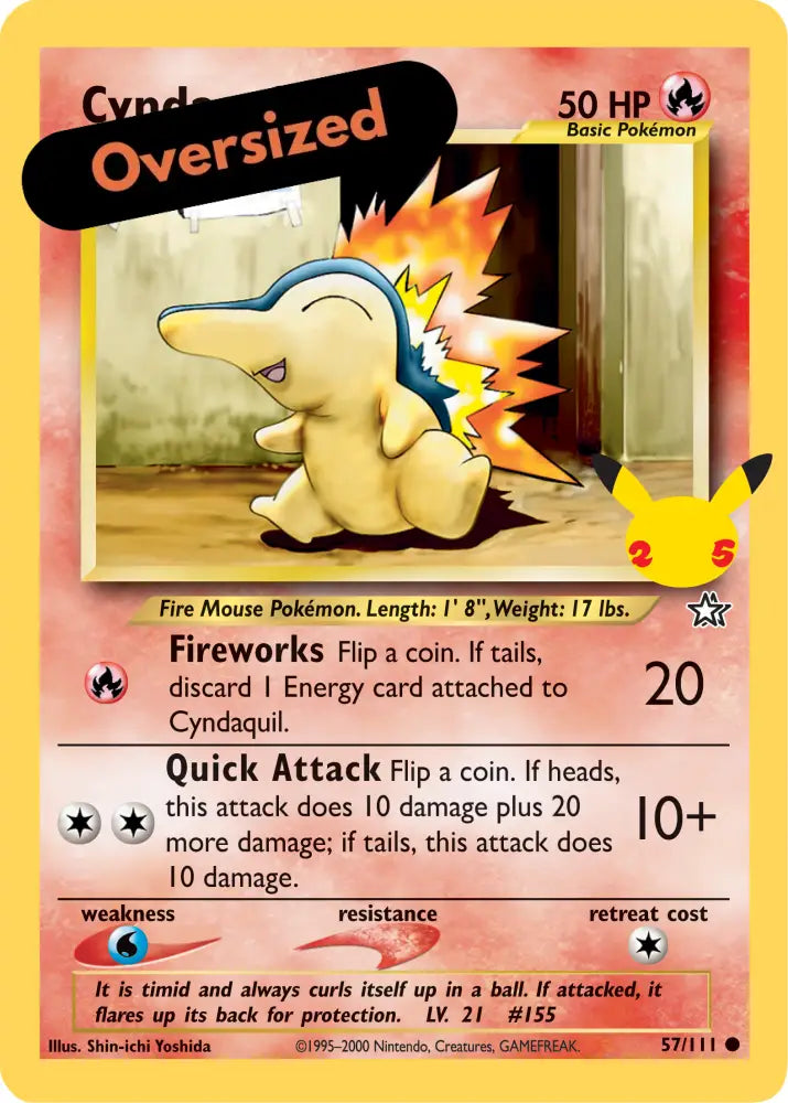 Cyndaquil (57/111) (Jumbo Card) [First Partner Pack] - Pokemon Single
