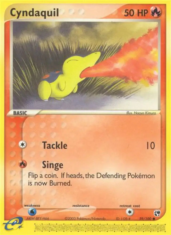 Cyndaquil (59/100) [EX: Sandstorm] - Pokemon Single