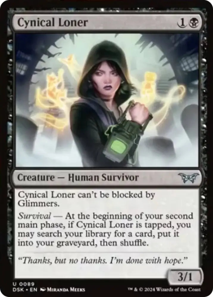 Cynical Loner [Duskmourn: House of Horror] - MTG Single