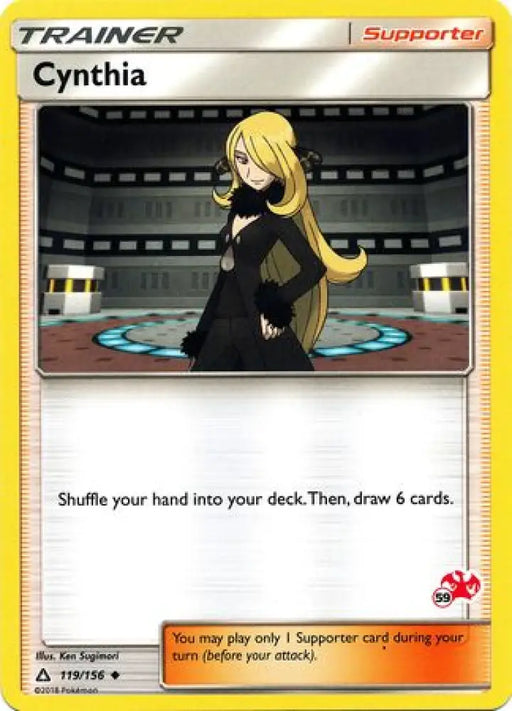 Cynthia (119/156) (Charizard Stamp #59) [Battle Academy 2020] - Pokemon Single