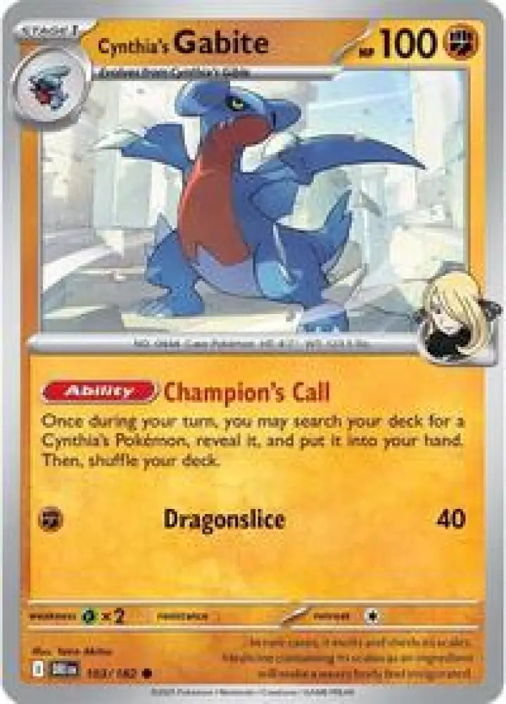Cynthia's Gabite [SV10: Destined Rivals]