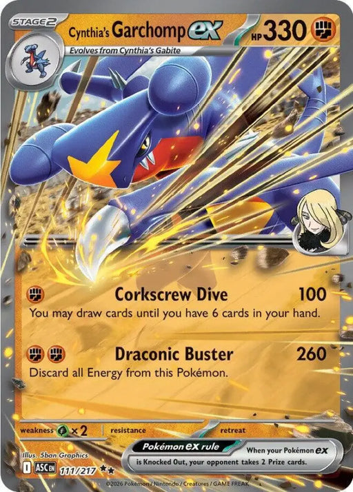 Cynthia's Garchomp ex (111/217) [ME: Ascended Heroes]