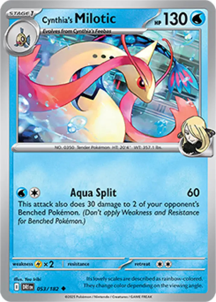 Cynthia’s Milotic (053/182) [SV10: Destined Rivals] - Pokemon Single