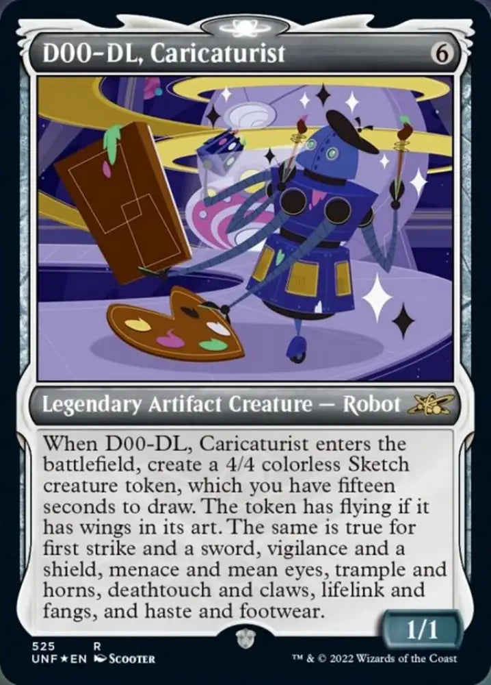 D00-DL Caricaturist (Showcase) (Galaxy Foil) [Unfinity] - MTG Single