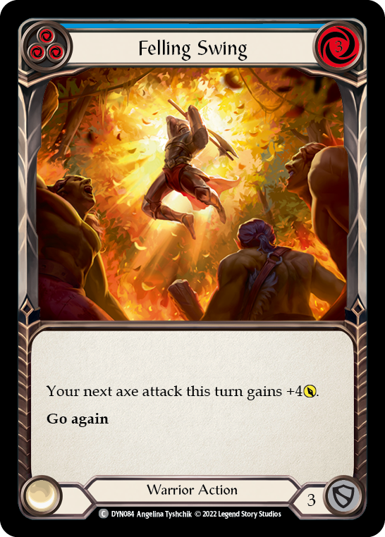 Felling Swing (Blue) [Dynasty] Rainbow Foil