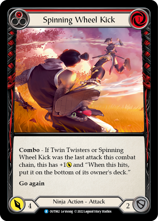 Spinning Wheel Kick (Red) [Outsiders] Rainbow Foil