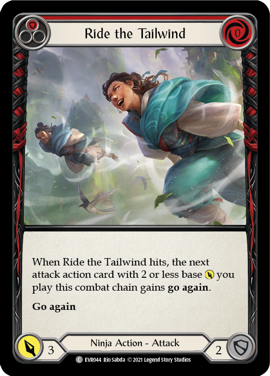 Ride the Tailwind (Red) [Everfest] 1st Edition Rainbow Foil