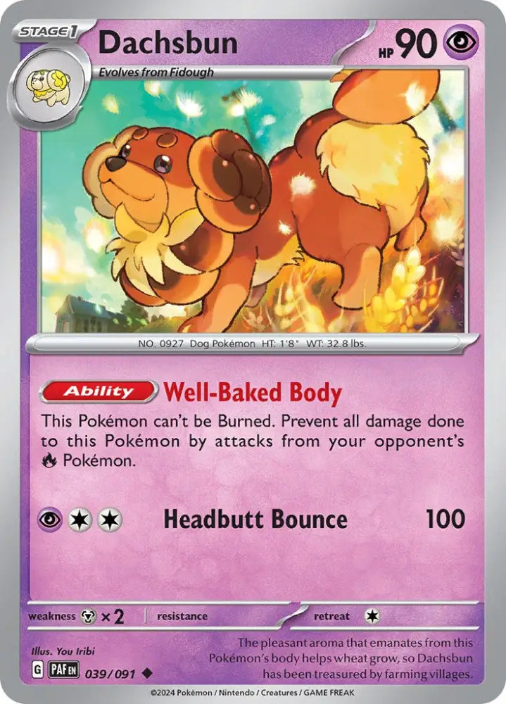 Dachsbun (039/091) [Scarlet & Violet: Paldean Fates] - Pokemon Single