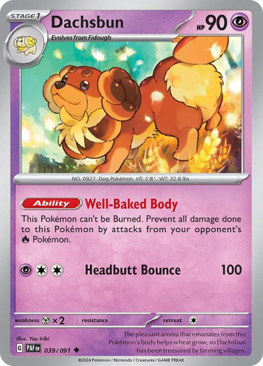 Dachsbun (039/091) [Scarlet & Violet: Paldean Fates] - Pokemon Single