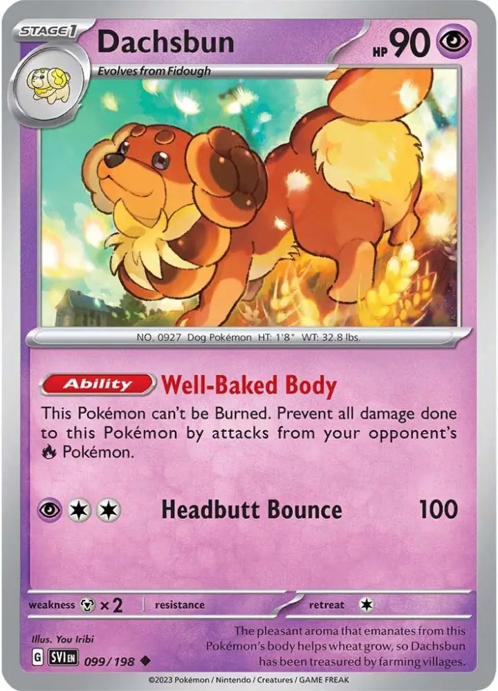 Dachsbun (099/198) [Scarlet & Violet: Base Set] - Pokemon Single