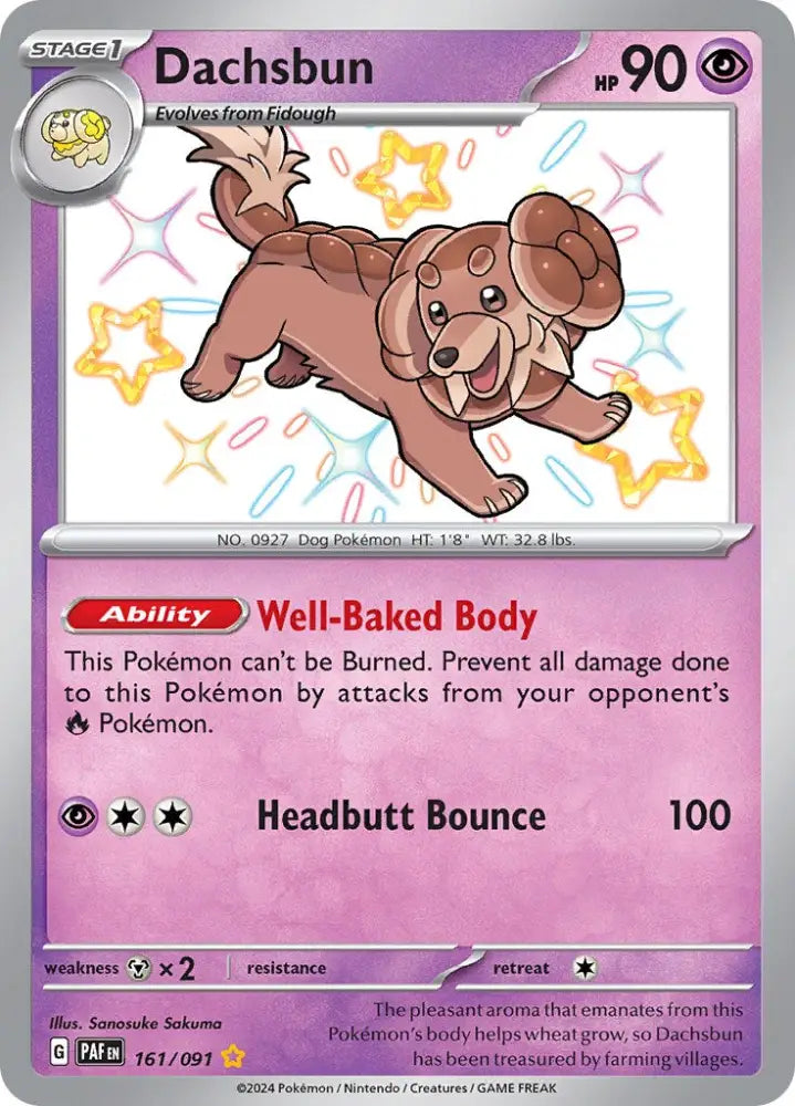 Dachsbun (161/091) [Scarlet & Violet: Paldean Fates] - Pokemon Single