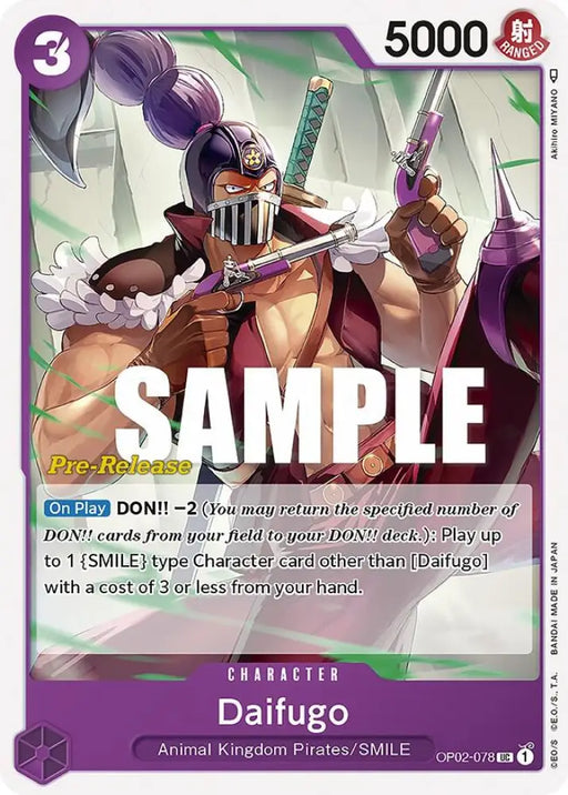 Daifugo (OP02-078) [Paramount War Pre-Release Cards]