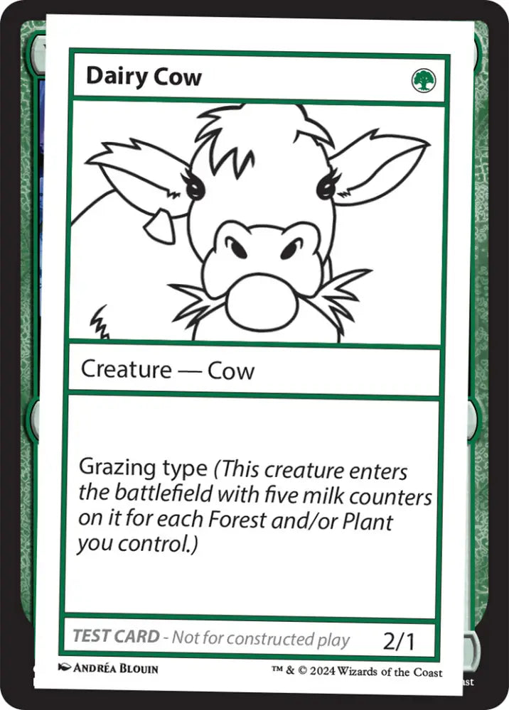 Dairy Cow [Mystery Booster 2 Playtest Cards] - MTG Single