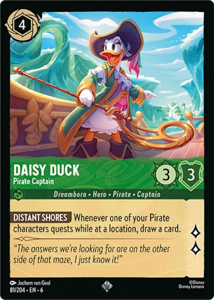 Daisy Duck - Pirate Captain (81/204) [Azurite Sea] - Lorcana Single