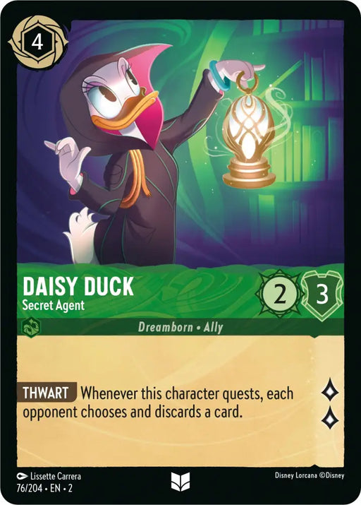 Daisy Duck - Secret Agent (76/204) [Rise of the Floodborn] - Lorcana Single