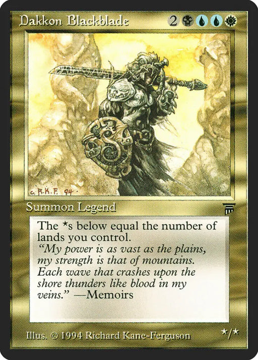 Dakkon Blackblade [Legends] - MTG Single