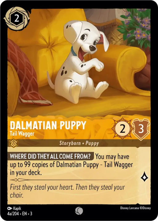 Dalmatian Puppy - Tail Wagger (4a) (4a/204) [Into the Inklands] - Lorcana Single