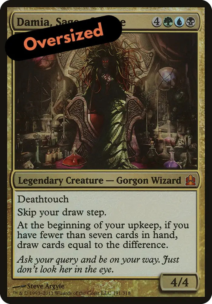 Damia Sage of Stone (Oversized) [Commander 2011 Oversized] - MTG Single