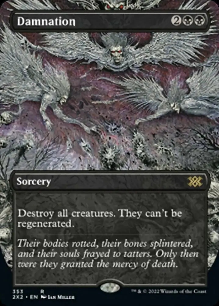Damnation (Borderless Alternate Art) [Double Masters 2022] - MTG Single