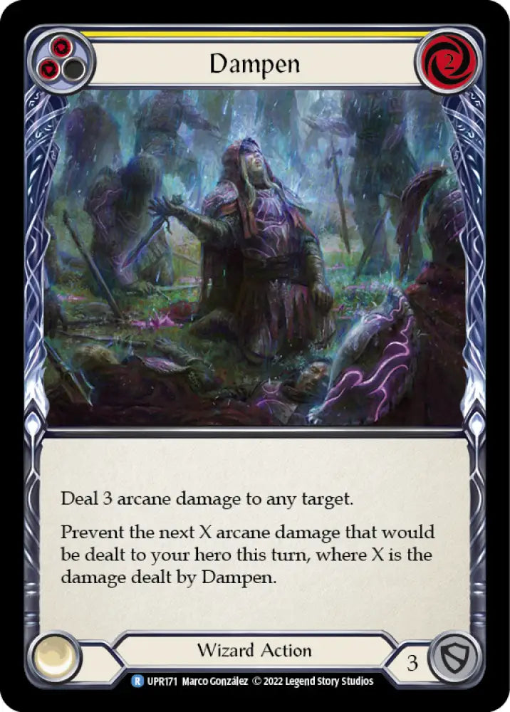 Dampen (Yellow) [Uprising] Rainbow Foil - Flesh And Blood Single