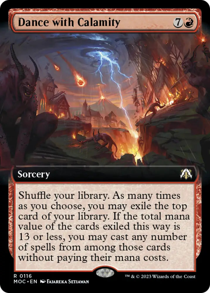 Dance with Calamity (Extended Art) [March of the Machine Commander] - MTG Single