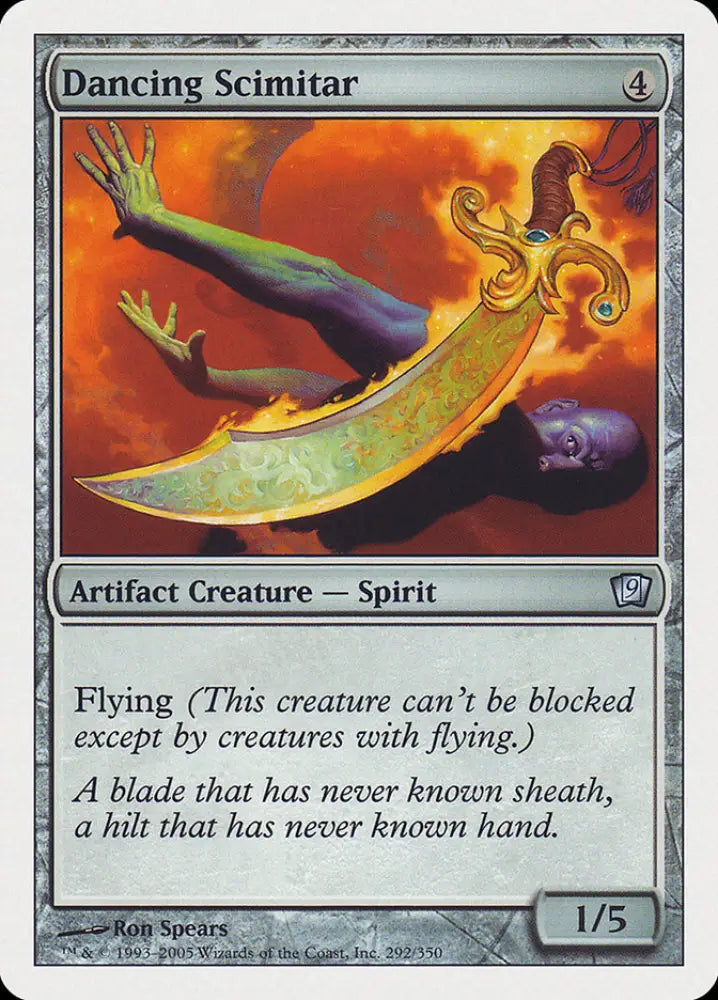 Dancing Scimitar [Ninth Edition] - MTG Single