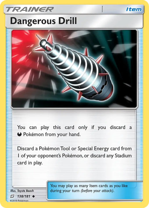 Dangerous Drill (138/181) [Sun & Moon: Team Up] - Pokemon Single