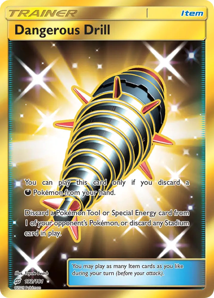 Dangerous Drill (192/181) [Sun & Moon: Team Up] - Pokemon Single