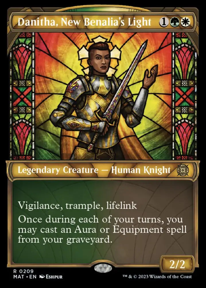 Danitha New Benalia’s Light (Showcase Halo Foil) [March of the Machine: The Aftermath] - MTG Single