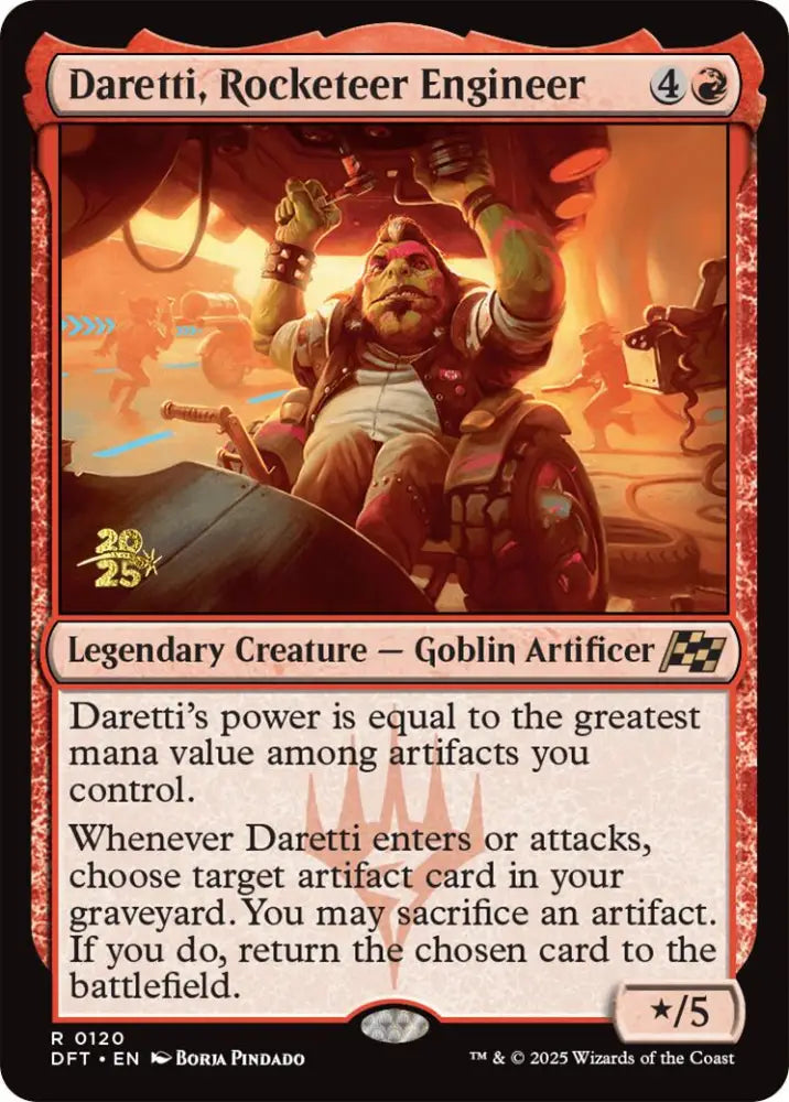 Daretti Rocketeer Engineer [Aetherdrift Prerelease Promos] - MTG Single