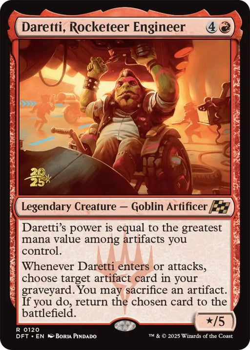 Daretti Rocketeer Engineer [Aetherdrift Prerelease Promos] - MTG Single