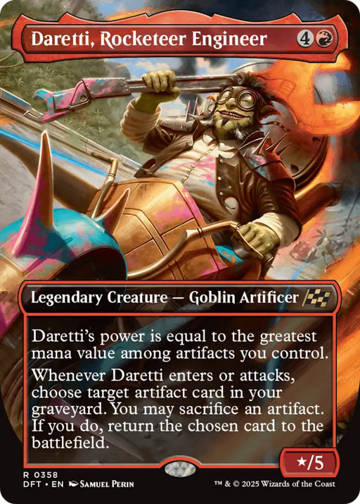 Daretti Rocketeer Engineer (Borderless) [Aetherdrift] - MTG Single