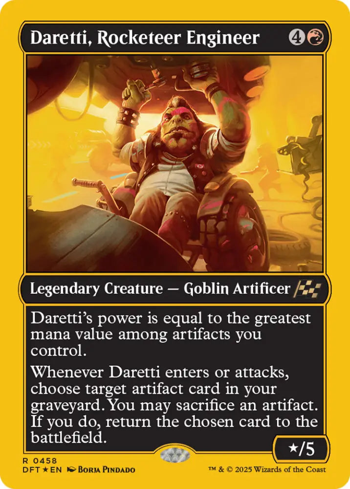 Daretti Rocketeer Engineer (First-Place Foil) [Aetherdrift] - MTG Single